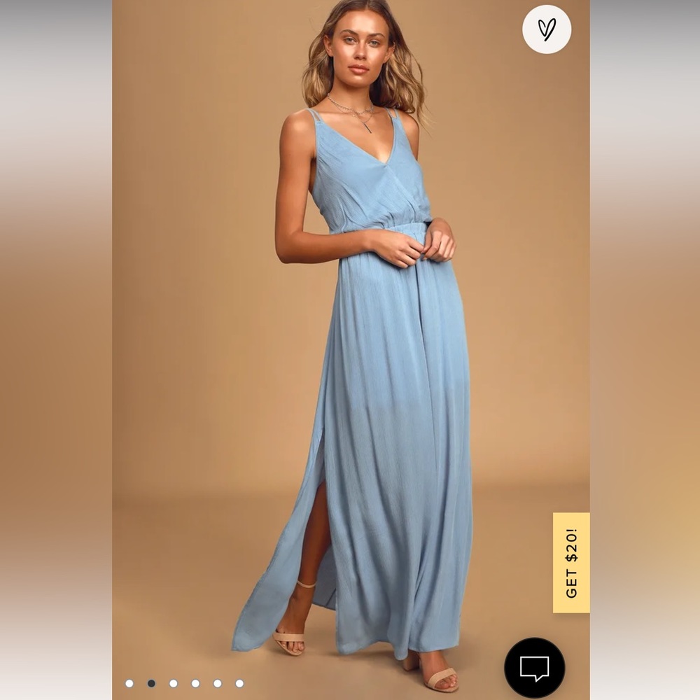 XS Lulus blue maxi dress. New with tags never worn